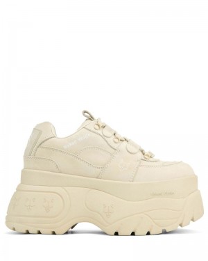 Beige Naked Wolfe Sinner Oat Women's Sneakers | DUBLIN 9702513DR