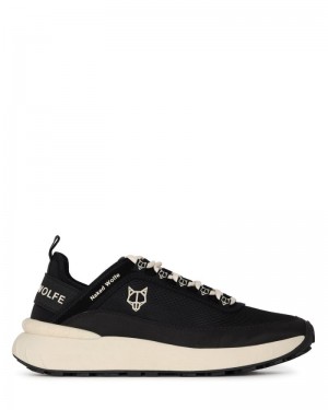 Black Naked Wolfe Drip Nylon Men's Sneakers | DUBLIN 0387146ZT