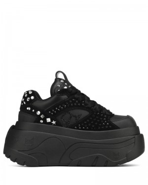 Black Naked Wolfe Fantasy Diamonds Women's Sneakers | IRELAND 8715094OL