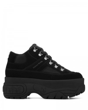 Black Naked Wolfe Slash Kid Suede Women's Sneakers | IRELAND 7325940RF