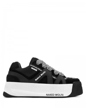 Black Naked Wolfe Slide Men's Sneakers | IRELAND 2306497NZ