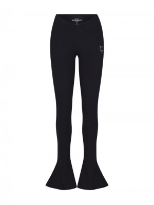 Black Naked Wolfe Ultra Flared Women's Leggings | IRELAND 2543689PB