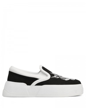 Black / White Naked Wolfe Killer Men's Sneakers | IRELAND 0491538VA