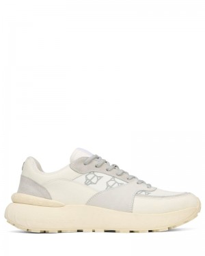 Cream Naked Wolfe Dart Ice Suede Men's Sneakers | IRELAND 6287491XR