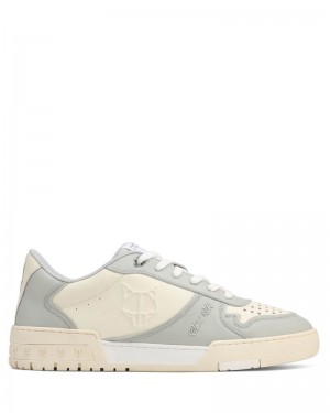 Grey Naked Wolfe Transmission Combo Leather Men's Sneakers | DUBLIN 6902457GY