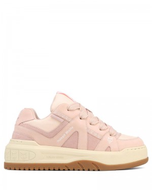 Pink Naked Wolfe Skating Nubuck/Cow Suede Women's Sneakers | IRELAND 3497508TW