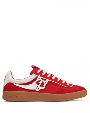 Red Naked Wolfe Palm Nylon Men's Sneakers | IRELAND 4891670SO