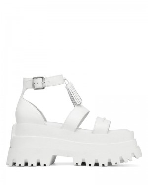 White Naked Wolfe Dare Women's Platform Sandals | IRELAND 9516307VU