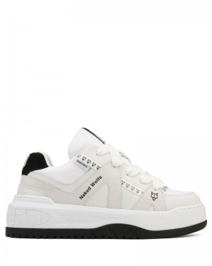 White Naked Wolfe Skating Nubuck/Cow Suede Women's Sneakers | DUBLIN 8695310BZ