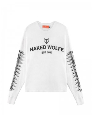 White Naked Wolfe Thermal Men's Sweatshirts | DUBLIN 4798052PC