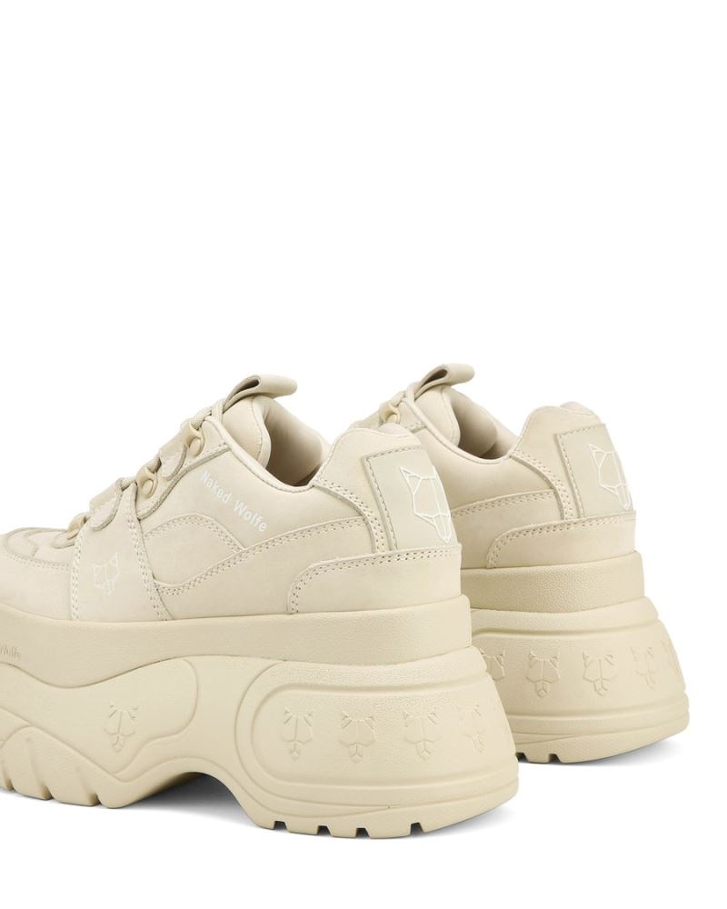 Beige Naked Wolfe Sinner Oat Women's Sneakers | DUBLIN 9702513DR