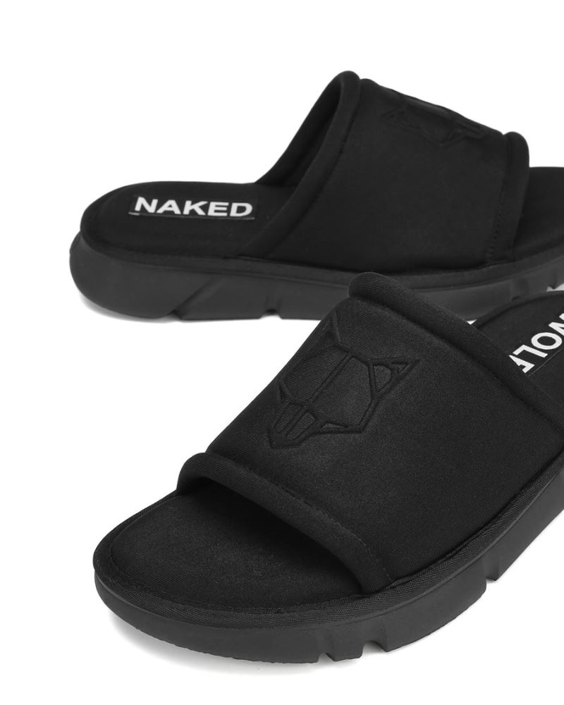 Black Naked Wolfe Arizona Men's Slides | DUBLIN 5786431XL