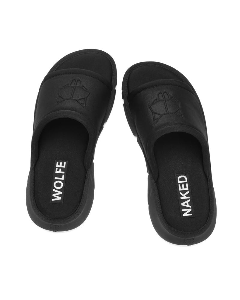 Black Naked Wolfe Arizona Men's Slides | DUBLIN 5786431XL