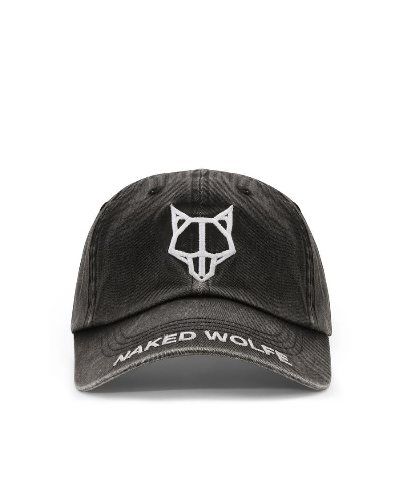 Black Naked Wolfe Baseball Washed Men\'s Caps | DUBLIN 0234895YW