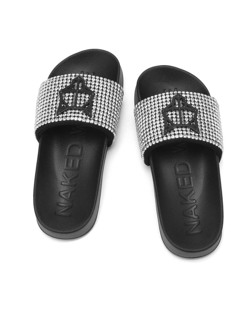 Black Naked Wolfe Coast Diamonds Women's Slides | IRELAND 6532409MG