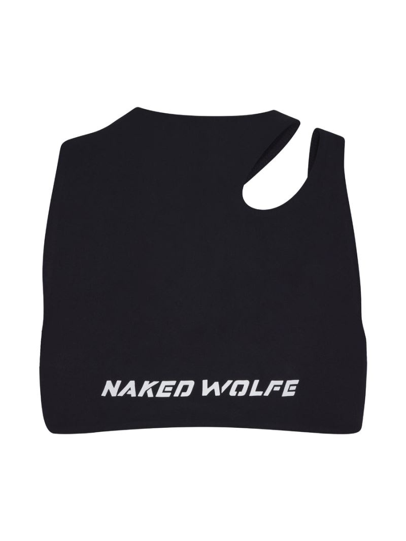 Black Naked Wolfe Cut Out Women's T-Shirt | DUBLIN 7213540LR