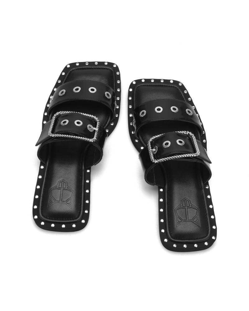 Black Naked Wolfe Daisy Box Women's Slides | DUBLIN 9042571KA