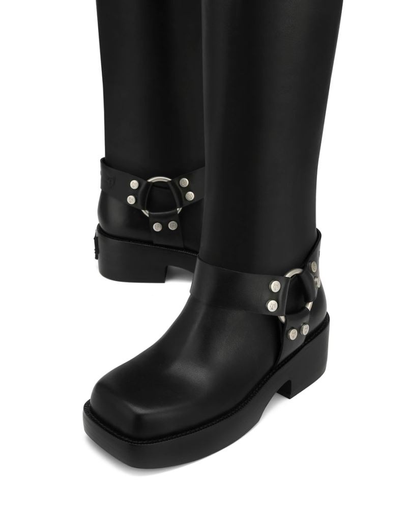 Black Naked Wolfe Desert Leather Women's Knee-high Boots | DUBLIN 0528419OP