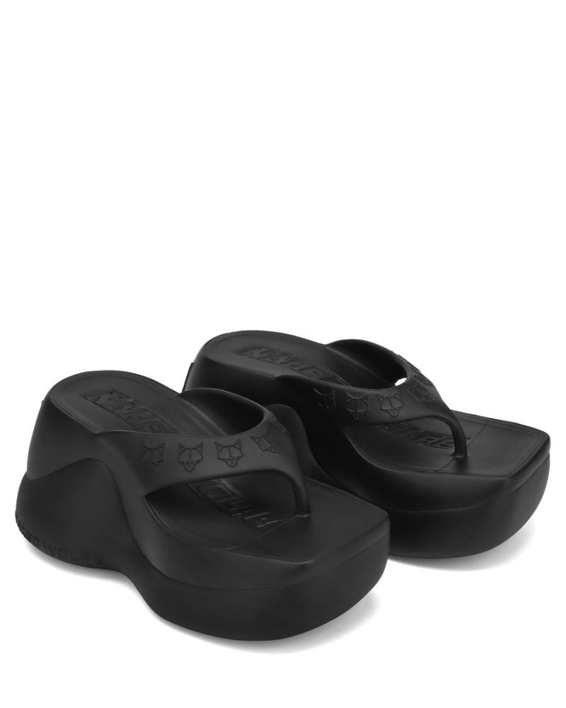 Black Naked Wolfe Diva Women's Flip Flops | DUBLIN 2947053OM