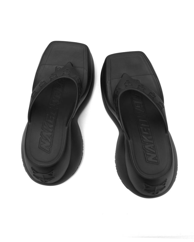 Black Naked Wolfe Diva Women's Flip Flops | DUBLIN 2947053OM