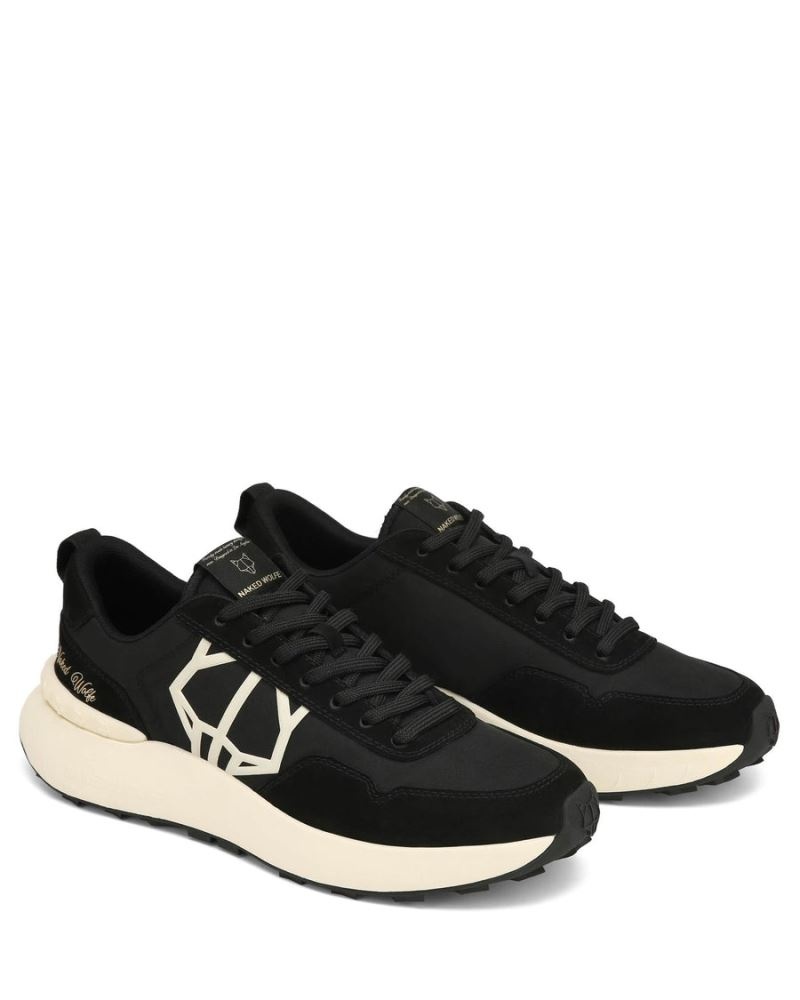 Black Naked Wolfe Doubt Nylon Men's Sneakers | DUBLIN 0325894XM