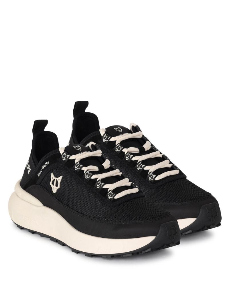 Black Naked Wolfe Drip Nylon Men's Sneakers | DUBLIN 0387146ZT