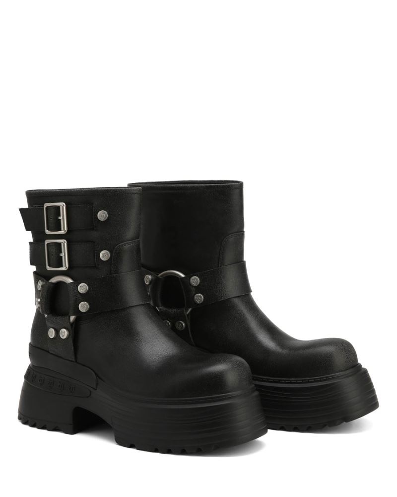 Black Naked Wolfe Eclipse Leather Women's Platform Boots | DUBLIN 9238561IR