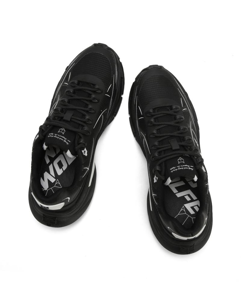 Black Naked Wolfe Fizz Mesh Men's Sneakers | DUBLIN 7926451TB