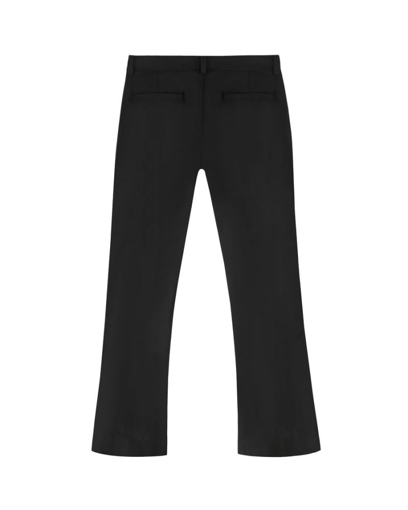 Black Naked Wolfe Flared Wool Men's Pants | DUBLIN 4056973UH