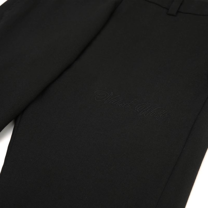 Black Naked Wolfe Flared Wool Men's Pants | DUBLIN 4056973UH