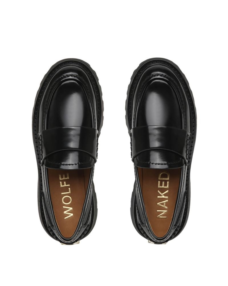 Black Naked Wolfe Flawless Box Women's Loafers | IRELAND 9563248NO