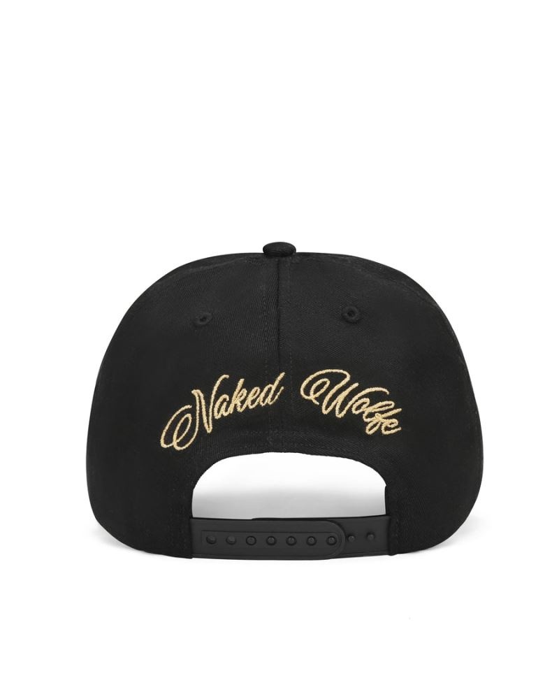 Black Naked Wolfe Signature Unconstructed Men's Caps | IRELAND 7568304ZY