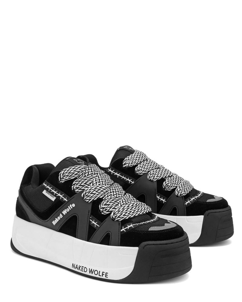 Black Naked Wolfe Slide Men's Sneakers | IRELAND 2306497NZ