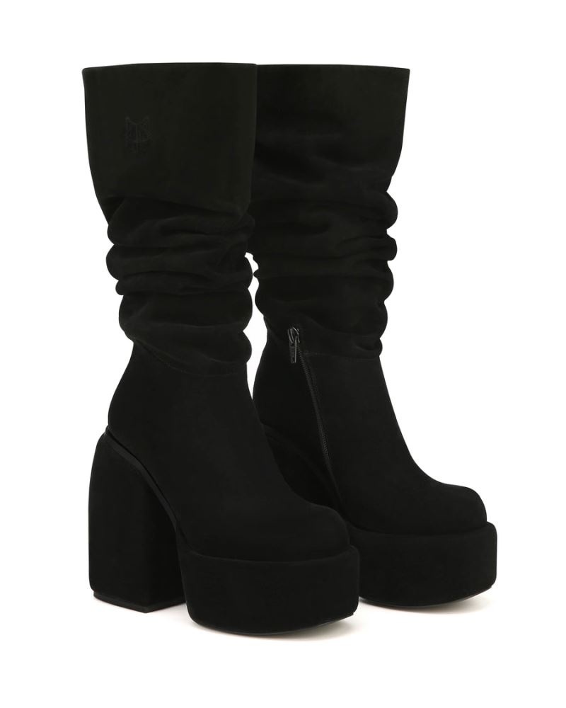 Black Naked Wolfe Space Kid Suede Women's Platform Boots | DUBLIN 5718342IR