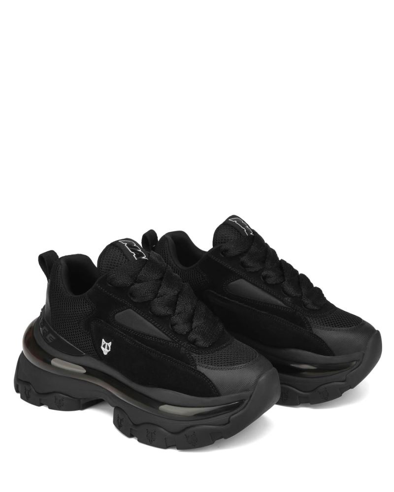 Black Naked Wolfe Strike Double Women's Sneakers | IRELAND 3470562PV