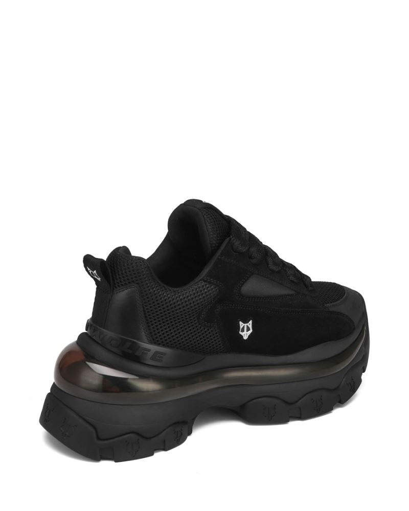 Black Naked Wolfe Strike Double Women's Sneakers | IRELAND 3470562PV