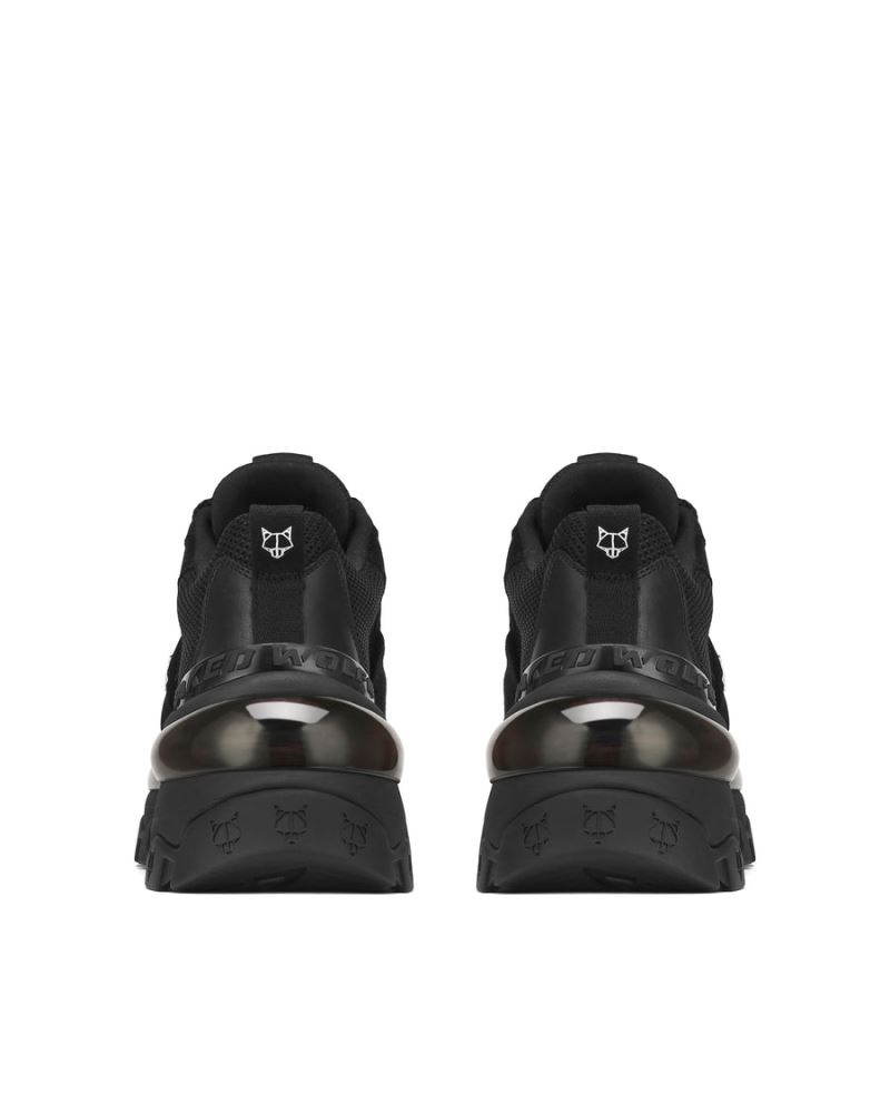 Black Naked Wolfe Strike Double Women's Sneakers | IRELAND 3470562PV