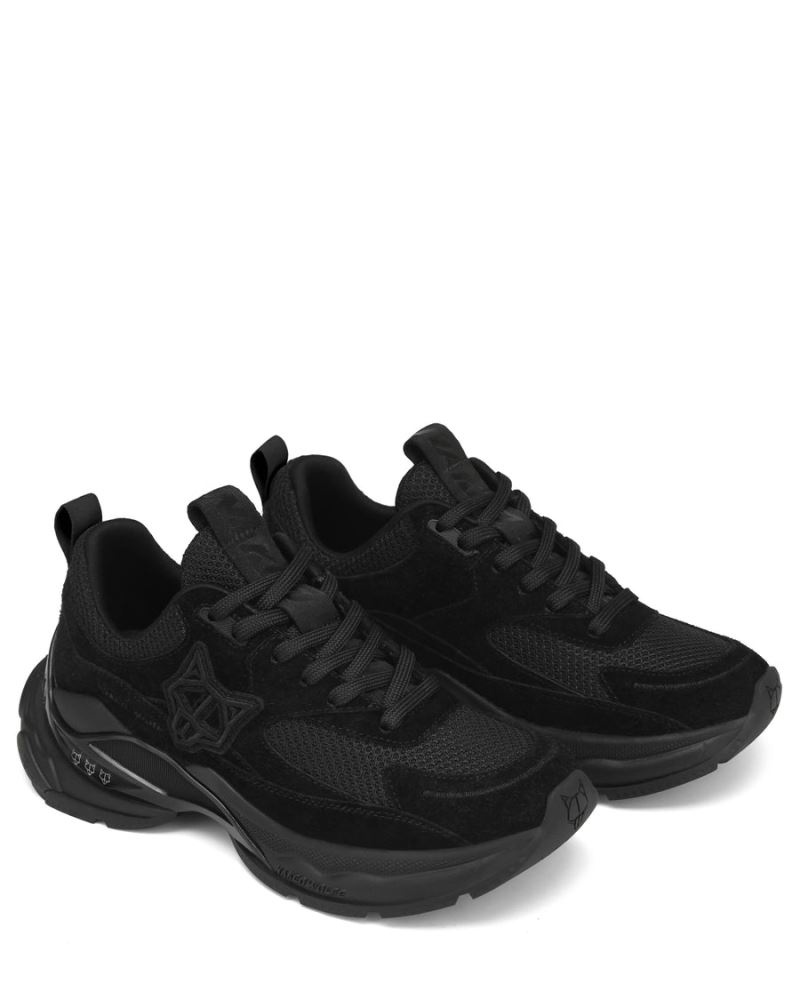 Black Naked Wolfe Super Double Suede Women's Sneakers | DUBLIN 3648529SR