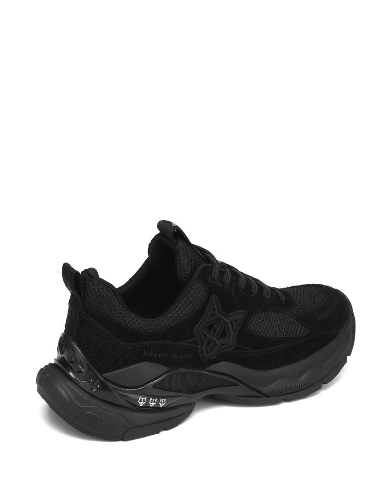 Black Naked Wolfe Super Double Suede Women's Sneakers | DUBLIN 3648529SR