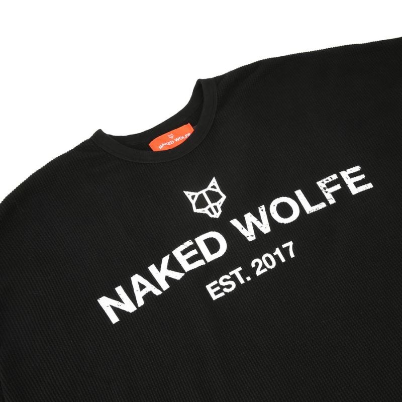 Black Naked Wolfe Thermal Men's Sweatshirts | IRELAND 8170934UY