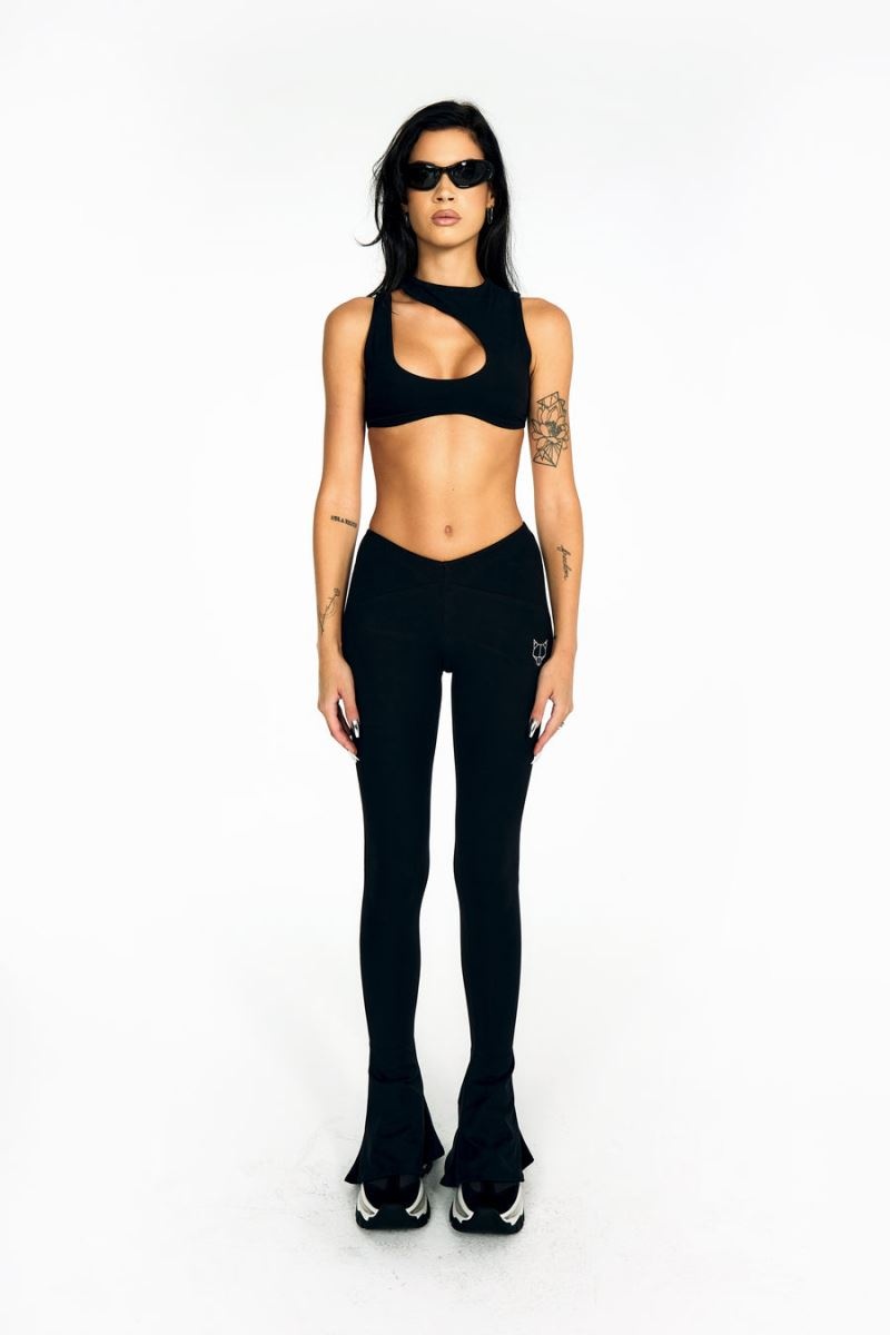 Black Naked Wolfe Ultra Flared Women's Leggings | IRELAND 2543689PB