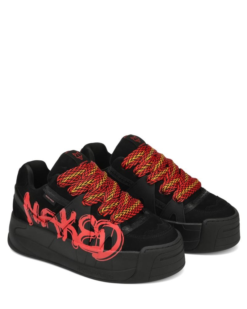 Black / Red Naked Wolfe Slide Men's Sneakers | DUBLIN 9310257XZ