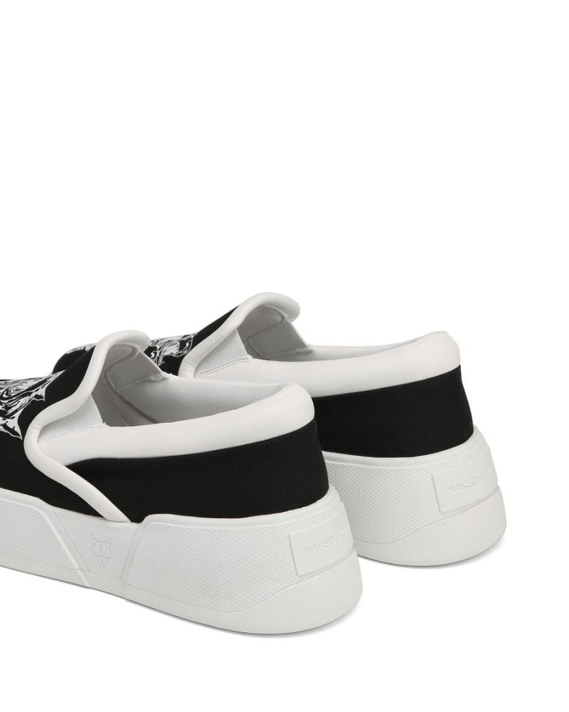 Black / White Naked Wolfe Killer Men's Sneakers | IRELAND 0491538VA