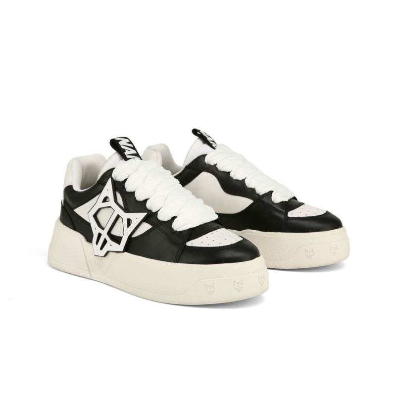 Black / White Naked Wolfe Kosa Men's Sneakers | IRELAND 8305147QH