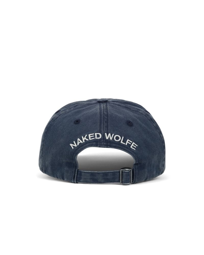 Blue Naked Wolfe Baseball Washed Men's Caps | IRELAND 0264538TJ