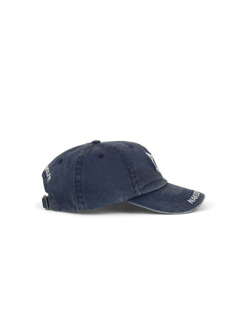 Blue Naked Wolfe Baseball Washed Men's Caps | IRELAND 0264538TJ