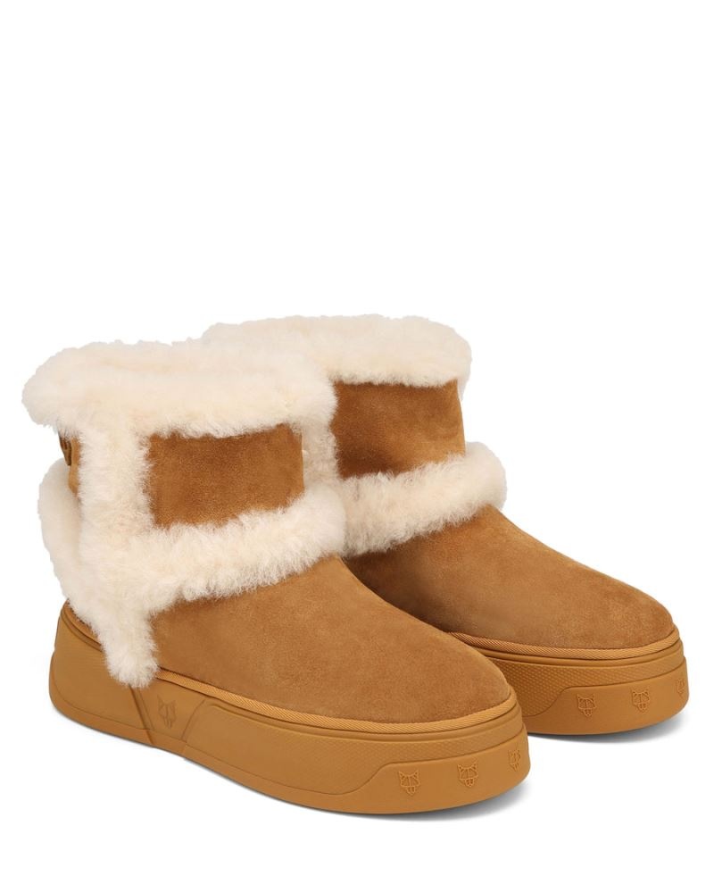 Brown Naked Wolfe K-01 Shearling Men's Boots | DUBLIN 2619035XE