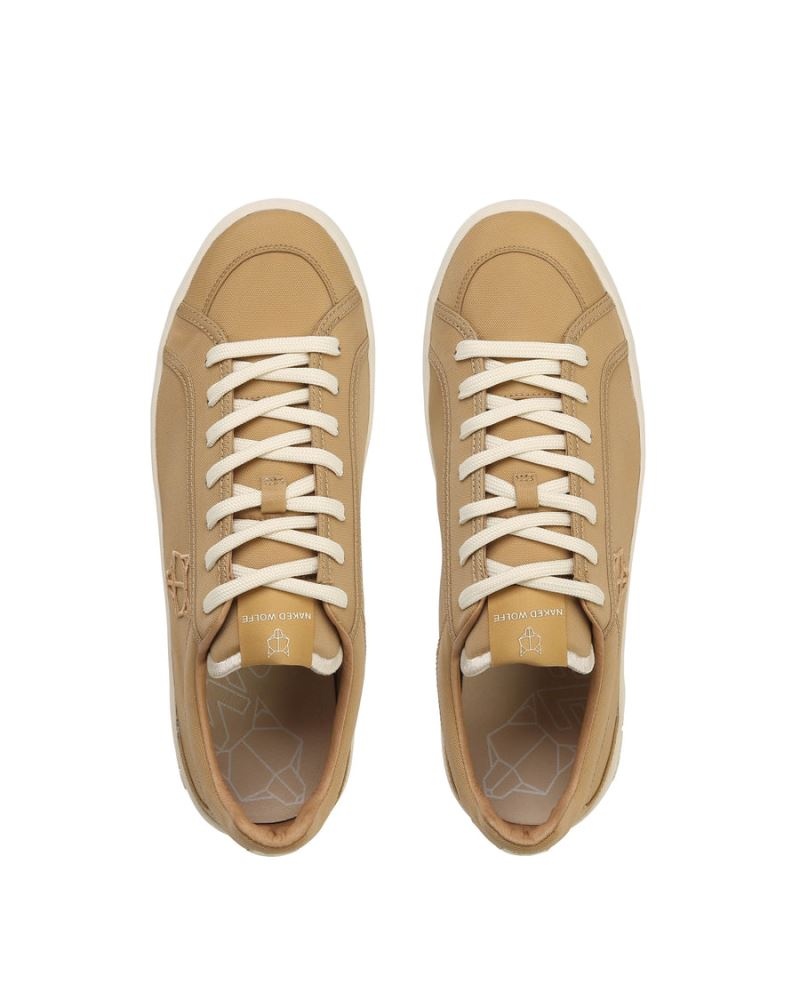 Brown Naked Wolfe Portofino Natural Nylon Men's Sneakers | IRELAND 9452037TJ