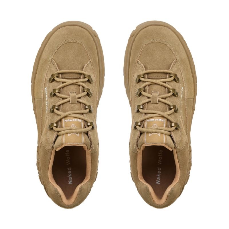 Brown Naked Wolfe Sporty Suede Women's Sneakers | IRELAND 1497860DM