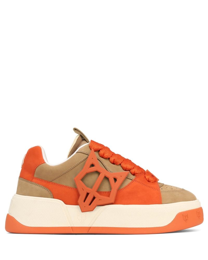 Brown / Orange Naked Wolfe Kosa Creme Men's Sneakers | IRELAND 8709415IU